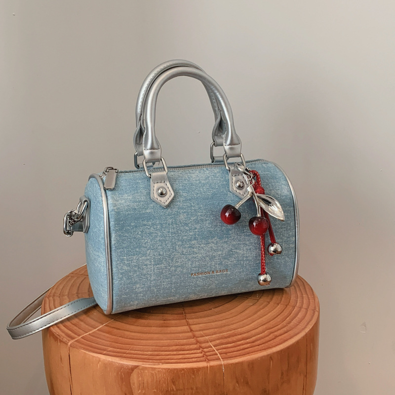 Luxury Women's Denim Handbag New Style Crossbody Shoulder Bag For Everyday Use Boston Pillow Design - Image 6