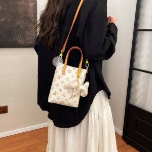 Women’s Monogrammed Color Blocked Bucket New Style Shoulder Crossbody Bag Popular With Influencers And Streamers
