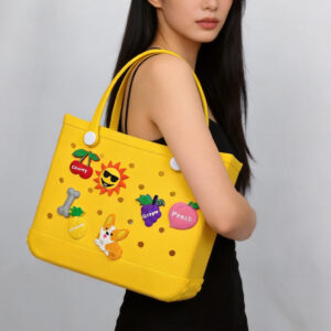 EVA Beach Large Capacity Practical Tote Bag DIY Perforated Design Popular In Europe And America Niche Brand From Korea