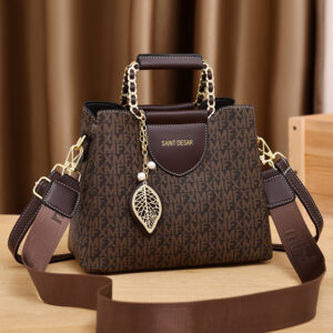 New Trend High-end Fashion Printed Handbag Women’s Crossbody Large Capacity Bucket Bag