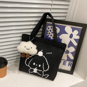 Women’s New Japanese And Korean Version Small Fresh Cosmetic Storage Lunch Box Bento Girls Handbag Canvas Bag