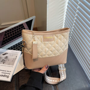 Fashionable Commuting Quilted Embroidered Women’s 2026 New Shoulder Versatile Elegant Crossbody Bucket Bag Trendy