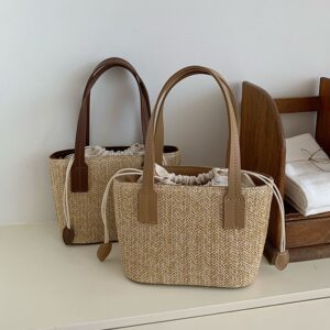 2026 Summer New Korean Ins Straw Woven Veetable Basket Ba For Women Casual Vacation Portable Shoulder Messener