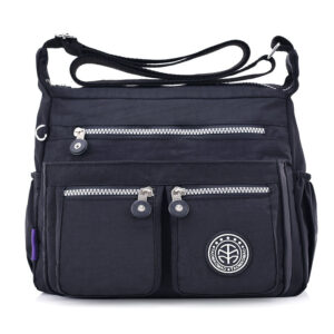 Waterproof Nylon Women’s Crossbody Large Capacity Lightweight Shoulder Messenger Bag With Multiple Compartments