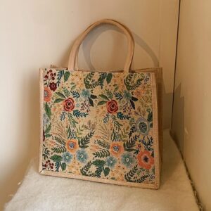 High-end Large Capacity Linen Floral 2026 New Fashion Commuter Tote Bag Ins Single Shoulder Handbag For Women