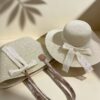 Lace Ribbon Bag - Beige