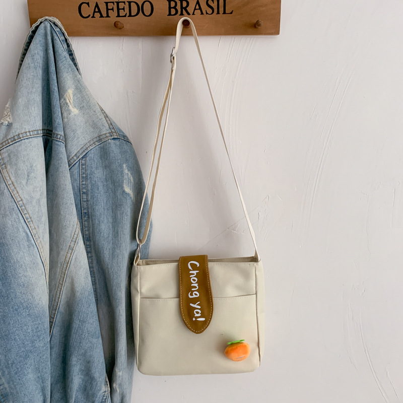 Summer New Canvas For Women Korean Style Cute Girl Shoulder Ins Crossbody Small Square Bag - Image 6