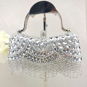 2026 Diamond Set Handbag, Tassel Bag, Wedding Banquet Single Shoulder Evening Dress Bag