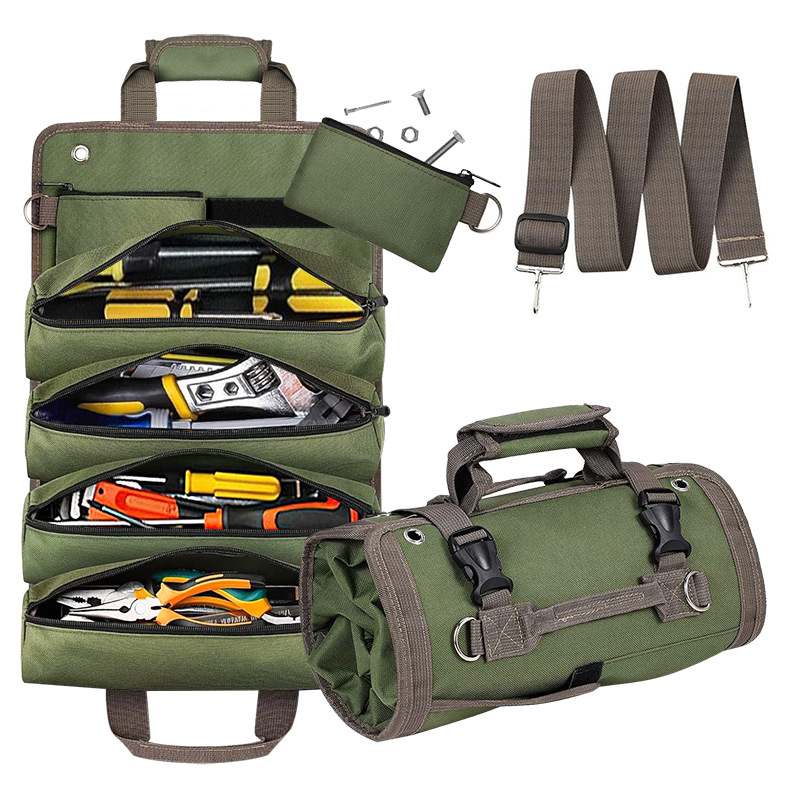 Functional Bags Roll Up Electrician Car Hanging Storage Vehicle Hardware Tool Bag - Image 8