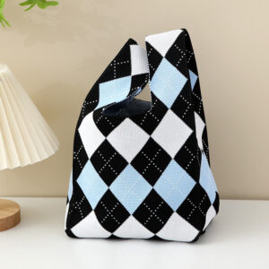 Knitted Women’s Woven Handbag Trendy Tote Ins Style Gift Bag