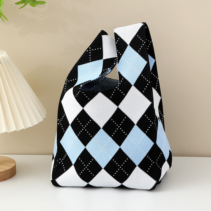 Knitted Women's Woven Handbag Trendy Tote Ins Style Gift Bag