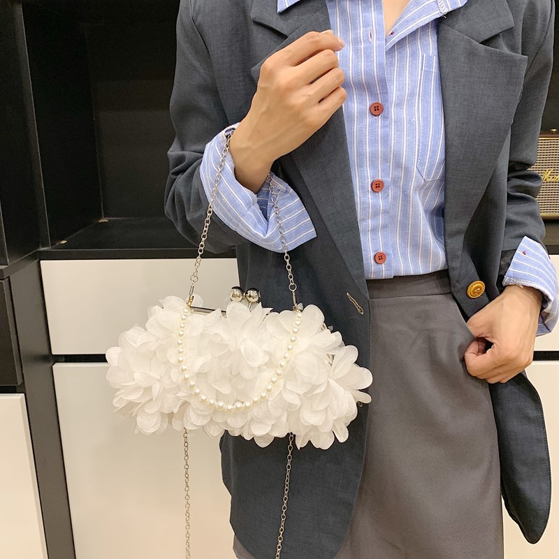 Petal Evening Handheld Fairy Clutch Romantic Wedding Banquet Party Dress Prom Bag - Image 2