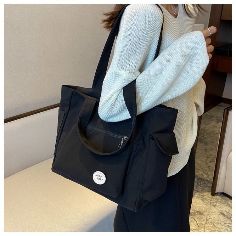 College Student Commuter Large Capacity Women 2026 New Canvas Shoulder Tote Bag - Image 8