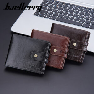 Baellerry New Men’s Short Style Multi-Card Slot Buckle Wallet Zipper Coin Purse