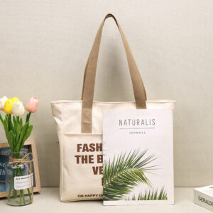 INS Female Student Korean Large Capacity Letter Shoulder Tote Simple Fashion Canvas Bag