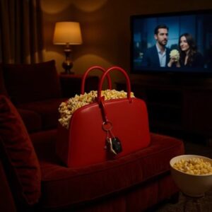 New Retro Boston Bag, Queen 2 Series, Leather-covered Popcorn Bucket Tote Bag