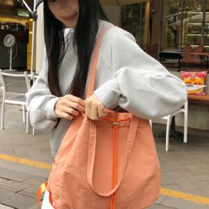 Summer Macaron-colored Large-capacity Bucket Backpack 2026 New Model Solid Color High-end Casual Shoulder Bag For Women