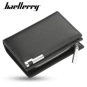 New Men’s Short Card Bag With Large Capacity Zipper Wallet