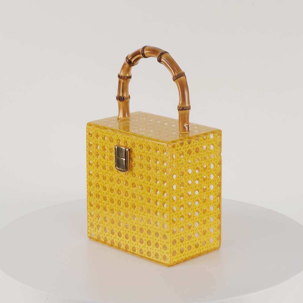 Women's Vine Acrylic Evening Bag One Shoulder Diagonal Wedding Fashion Handbag - Image 5