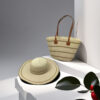 Hat Bag Set Beige Light Coffee