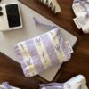 White and purple striped