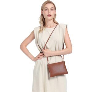 AMELIE GALANTI Women’s Small Crossbody Bag Handbag, Soft Leather Fabric Exquisite Durable Fashion