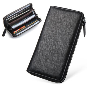 High Quality New Men’s Wallet With Genuine Leather Top Layer And Cowhide Coin Purse, Long Hand-held Bag