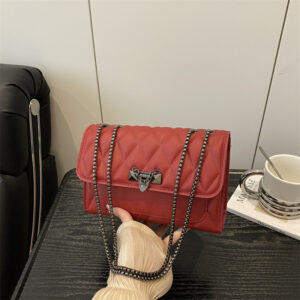Wholesale Light Luxury Vintage Small Square Handbag For Women, 2026 Autumn New Checkered Chain Shoulder Bag, Commuter