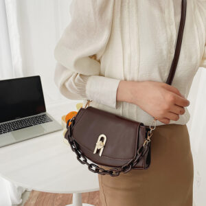 High Quality Women’s New Single Shoulder Crossbody Bag, Casual And Simple Flip Cover Lock, Underarm Saddle Bag