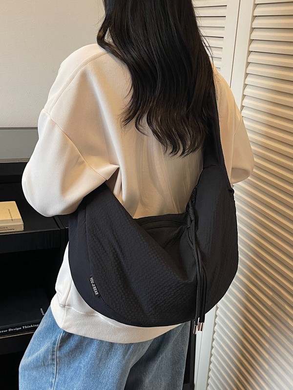 High-End Niche Simple Plaid Dumpling 2026 New Lightweight Casual Large Capacity Cloth Crossbody Bag Trendy - Image 3