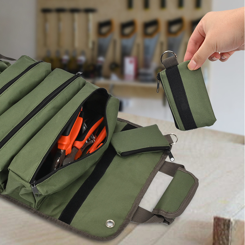 Functional Bags Roll Up Electrician Car Hanging Storage Vehicle Hardware Tool Bag - Image 4