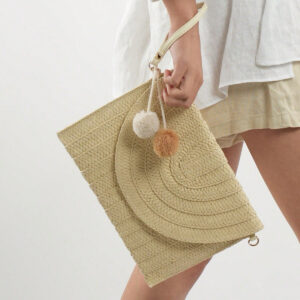 Straw envelope messenger bag hand-woven beach holiday shoulder crossbody handbag Laizhou factory spot