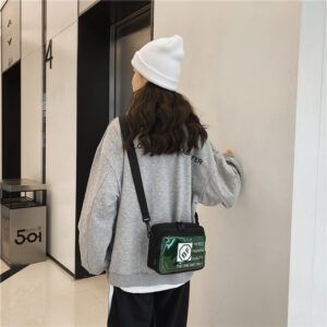 Transparent Canvas Men’s And Women’s Messenger Bags One Shoulder Small Square Bag