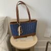 Light blue with a strap
