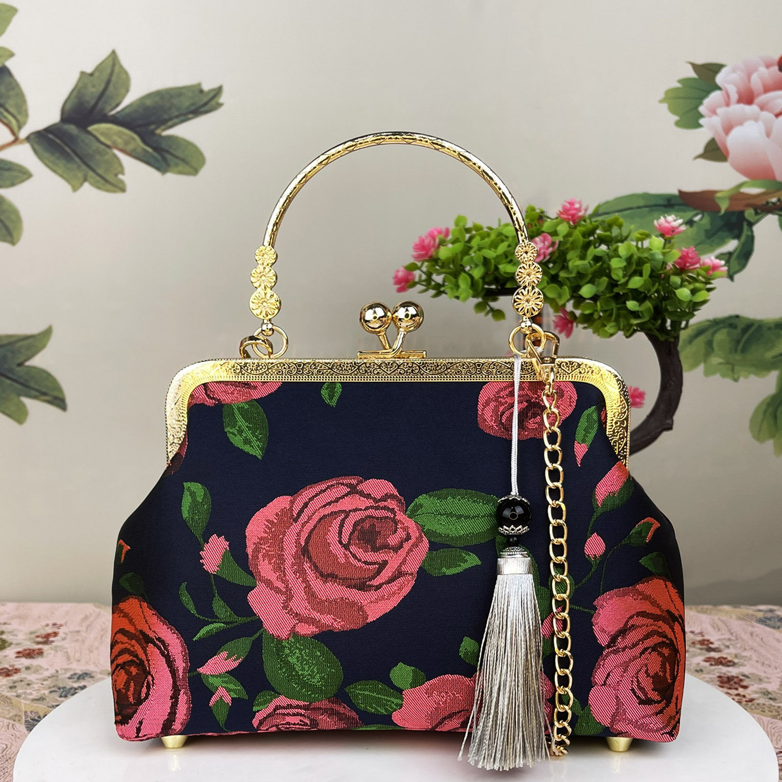 Simple Cheongsam Cross-body Three-purpose Handbag Women's Bag Womenbag - Image 2