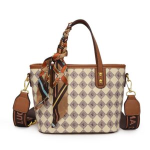 High order explosive women’s new all-in-one printed letter silk scarf single shoulder cross-body Tote bag