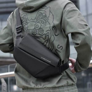 Simple messenger men cycling functional work trendy brand fashion men’s chest commuting versatile shoulder bag