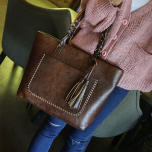 2026 New Wholesale Fashion European and American Tassel Pendant Portable Shoulder Solid Color Retro Braided Twist