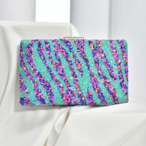 Women’s Bags Personalized Zebra Pattern Diamond Fashion Style Evening Banquet Dress Clutch Bag Wholesale