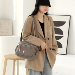 High Quality Multi-layer Shoulder Women’s Casual Mom Bag, Large Capacity Waterproof Nylon Crossbody Bag