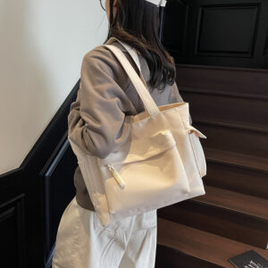 Large Capacity For Women 2026 New Style Student Commuter Backpack Trendy Shoulder Lightweight Casual Canvas Bag