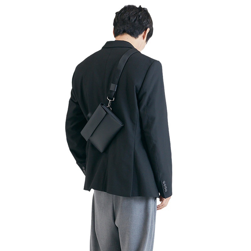 Bags New Men's Brand Crossbody High End Boys Versatile Clamshell Small Square Bag - Image 5