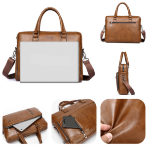 Business Handbag Horizontal Men’s Shoulder Messenger Bag High End Large Capacity Commuter Briefcase