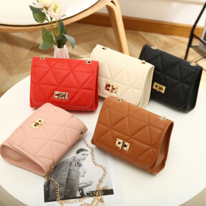 Embroidered Square Bags 2026 Women’s Versatile Chain Trendy Small Korean Style Crossbody Bag