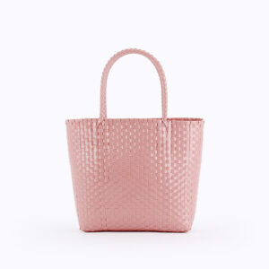 Women’s Bags Macaroon Fresh Color Plastic Woven Cute Hand Held Picnic Bag Bath Basket Small
