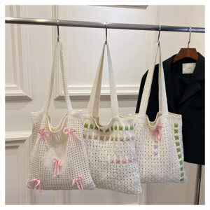 Korean Style Trendy Woven 2026 New Textured Fresh Shoulder Crossbody Fashionable Women’s Bag