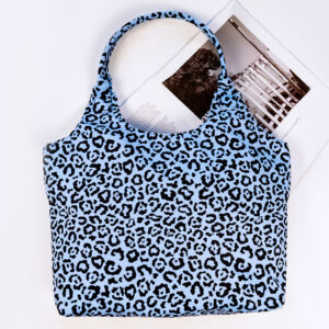 for Women Sexy Leopard Print Shoulder Fashionable Large Capacity Canvas Wild Crossbody Bag Corduroy Handbag Wholesale