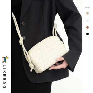 Shoulder Woman 2026 Top Quality New Hand Woven Camera Bag Knotted Zipper Large Capacity Crossbody Handbag High End
