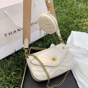 Cross-border French-style For Women 2026, Women’s Shoulder High-end Crossbody Small Square Bag, Elegant Chain Bag
