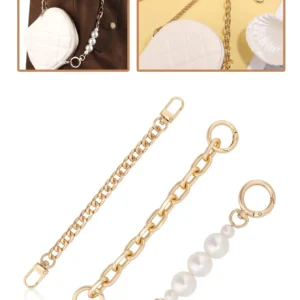 PCS 3 Styles Pearl Bead Charms Bag Fashion Extender Chain Purse Strap 250728